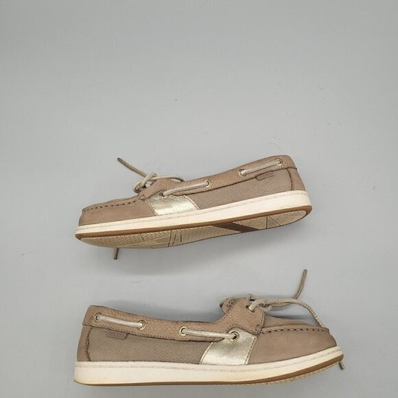 Sperry Shoes Women's Size 6 M Seacoast Silver Metallic Canvas Boat STS80327 - Picture 3 of 11